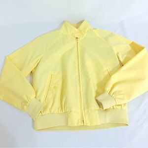 Vintage Light Yellow Zip Up Jacket American Eagle 80s Pastel Size M Medium